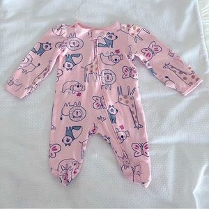 Carter’s Newborn Baby Girl Animals Footie